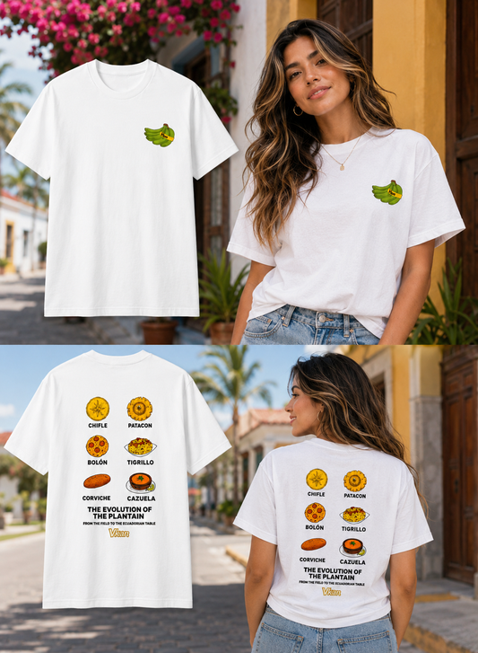 Camiseta evolución del plátano