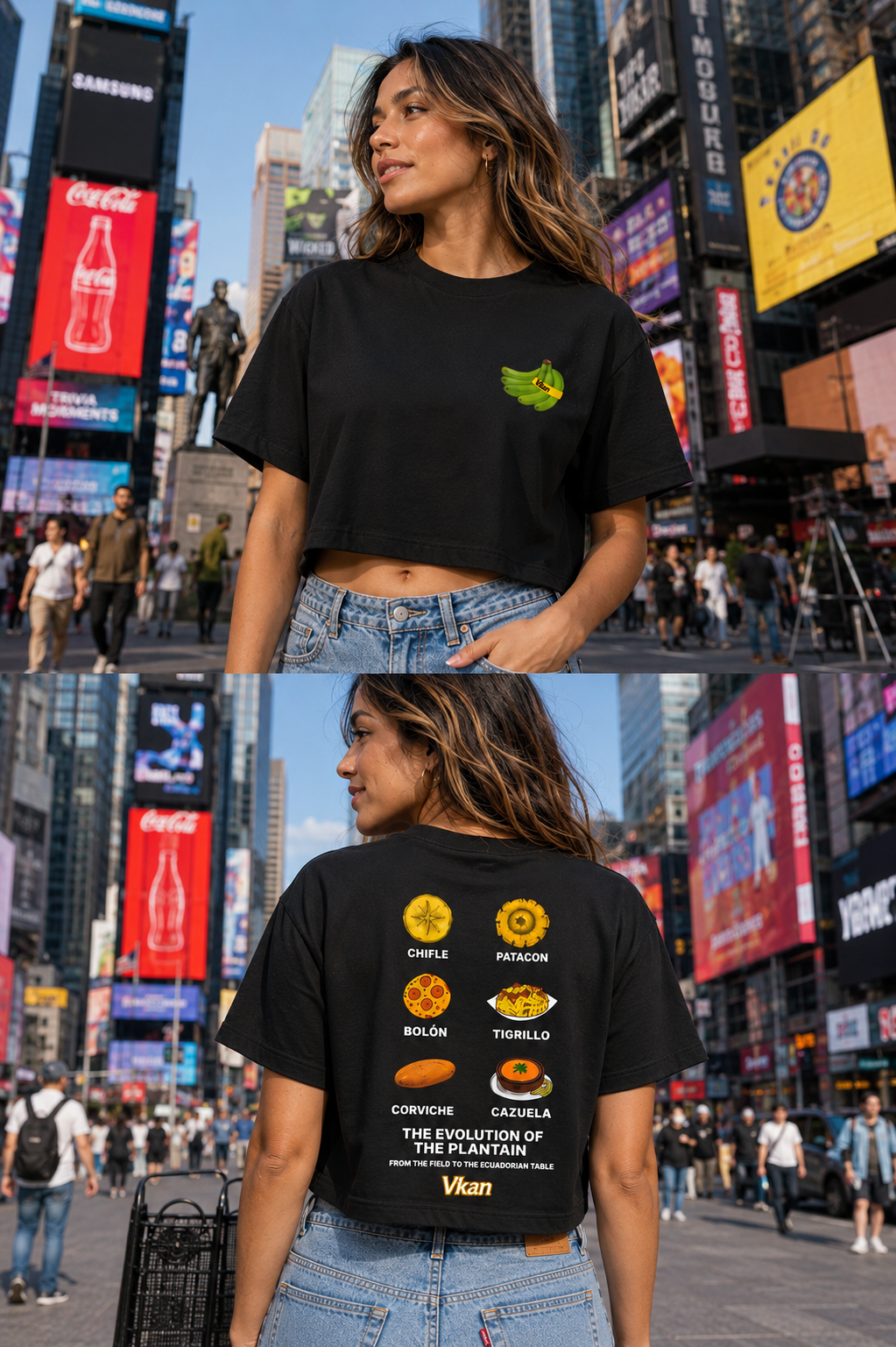 Camiseta evolución del plátano