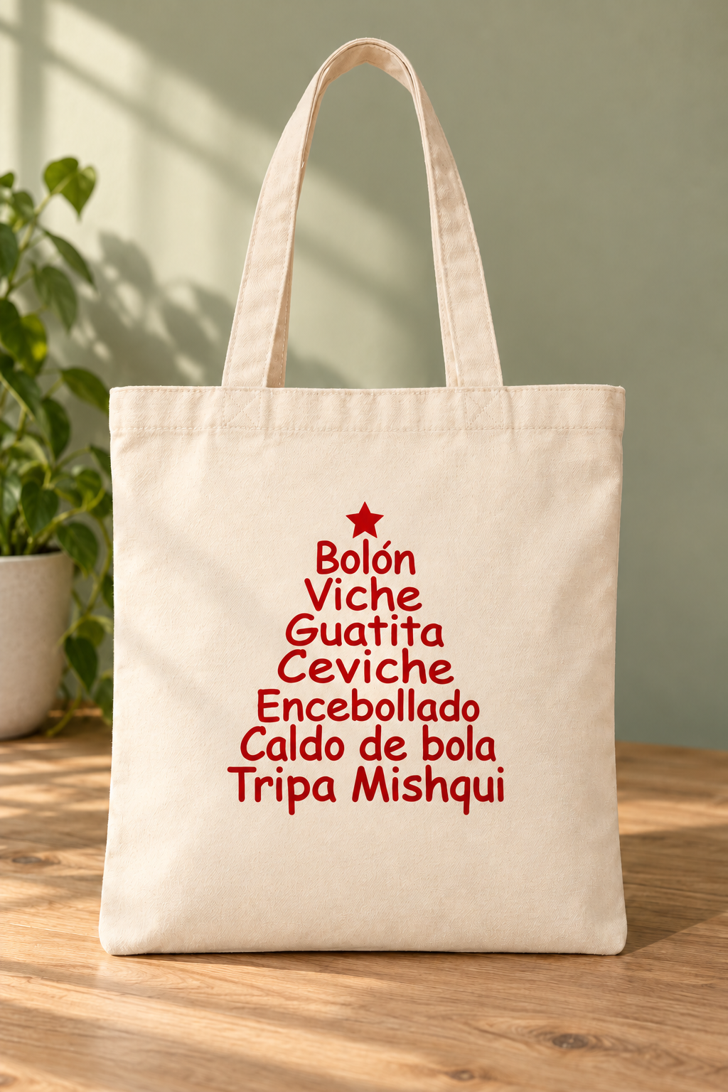 Tote comida navideña